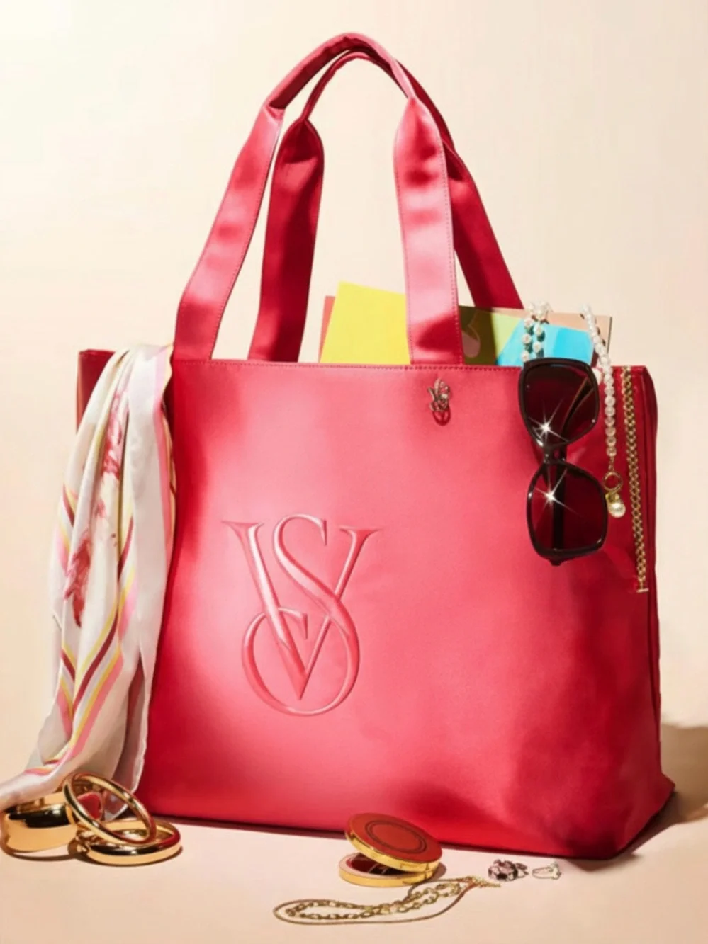 Victoria’s Secret Pink Island Monogram Logo Tote Bag